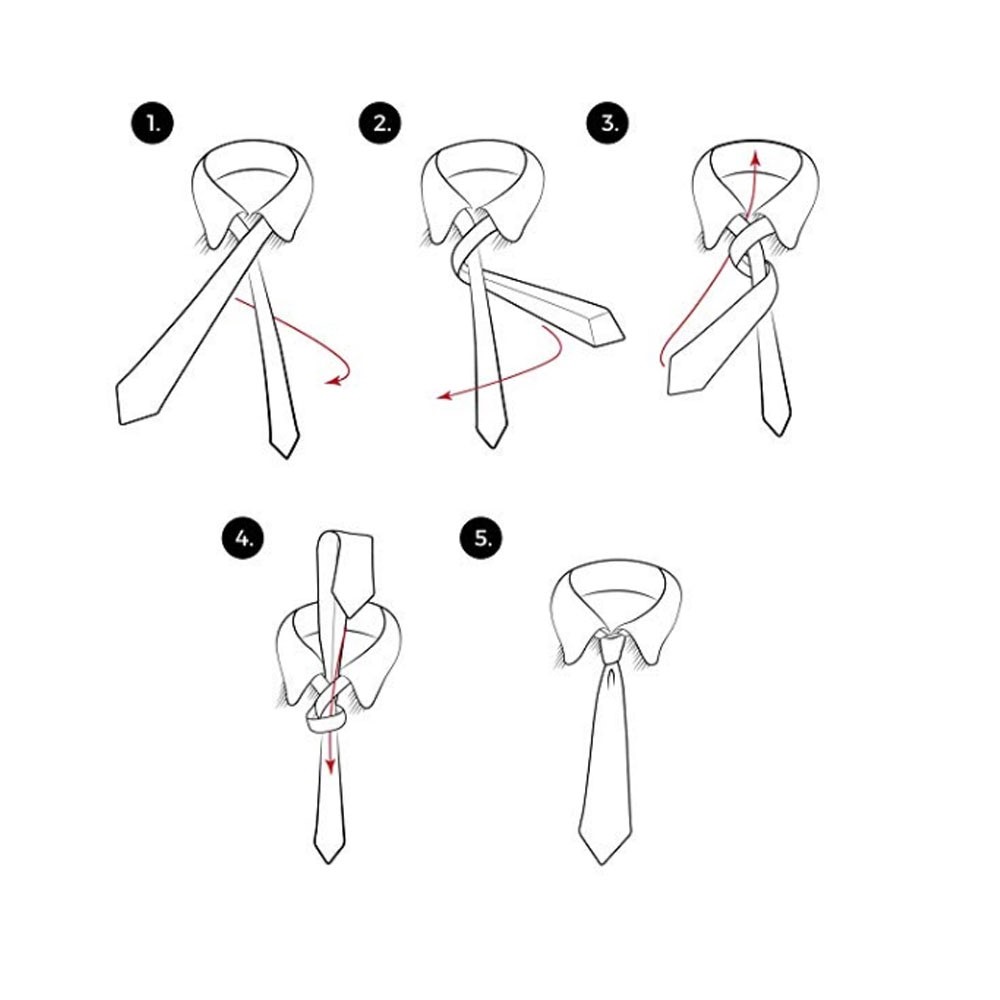 схема завязывания галстука мужского в картинках