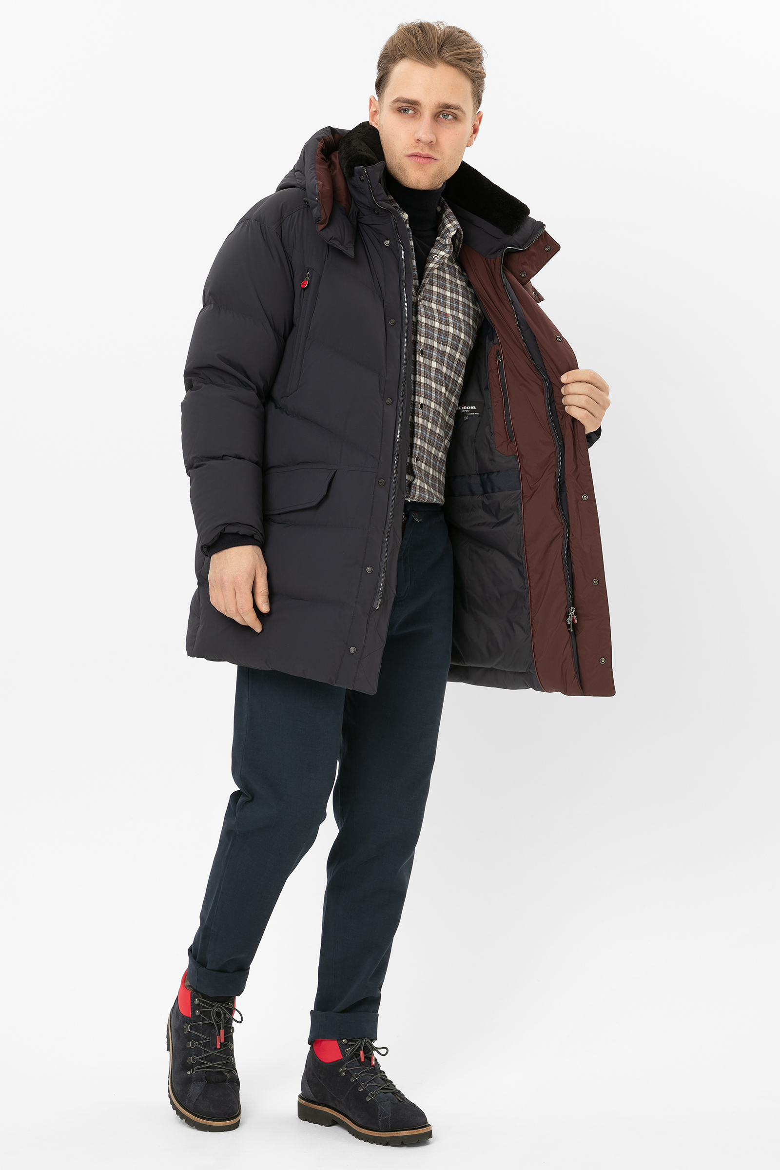Пуховик Kiton купить в Москве за 366000 рублей (Пол: мужской Цвет: т ...