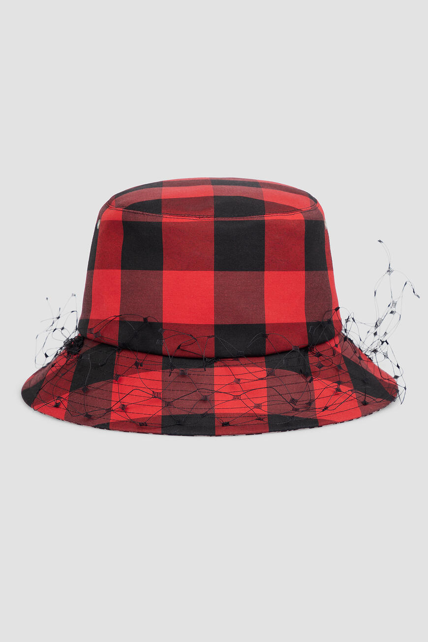 

Шапка Dior Модель Teddy D Check’n’dior Черный/Красный