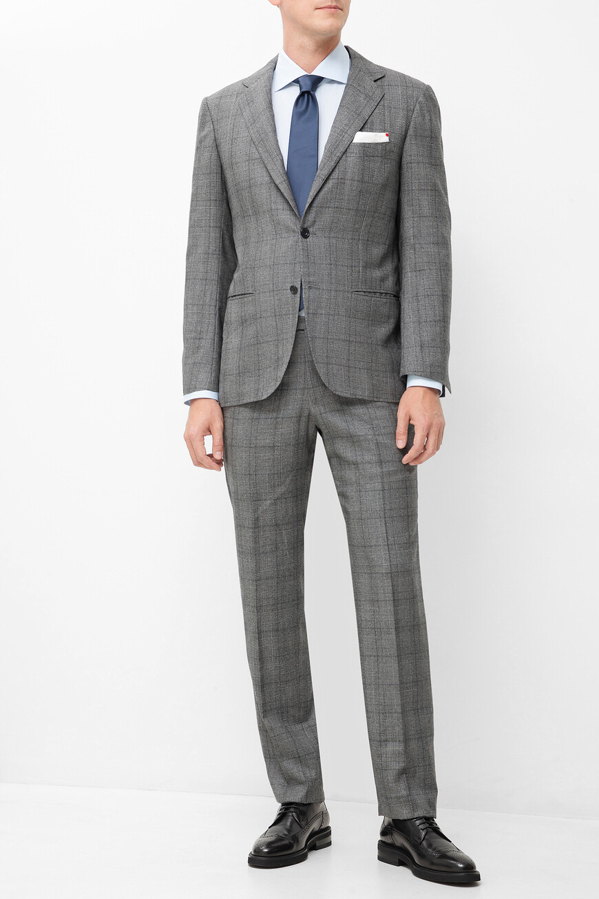 

Костюм Kiton В Клетку Серый