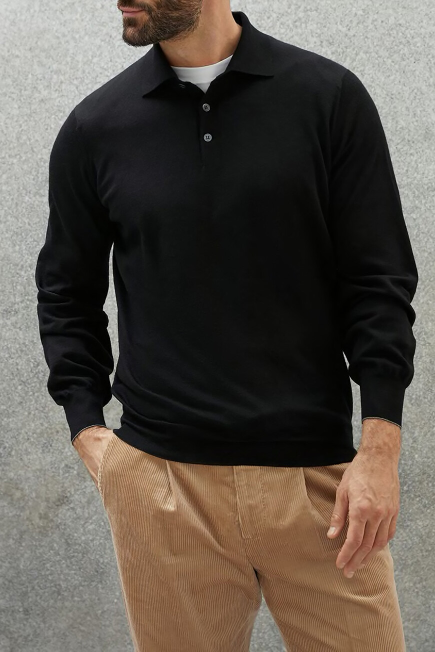 

Поло Brunello Cucinelli, Черный