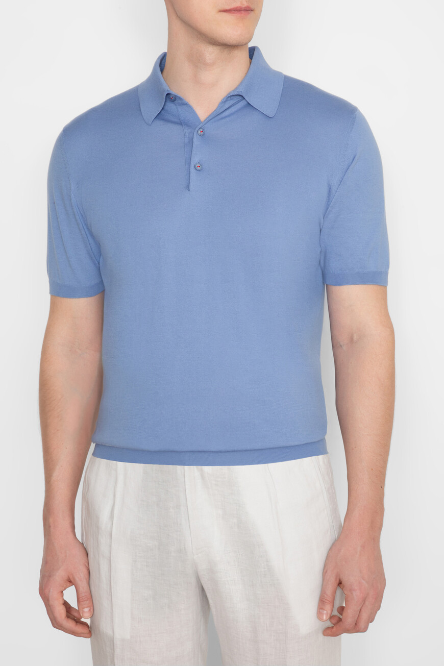 

Поло Kiton, Голубой