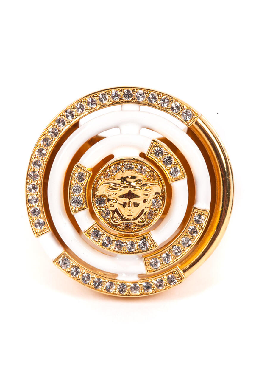Золотые серьги Версаче кольца