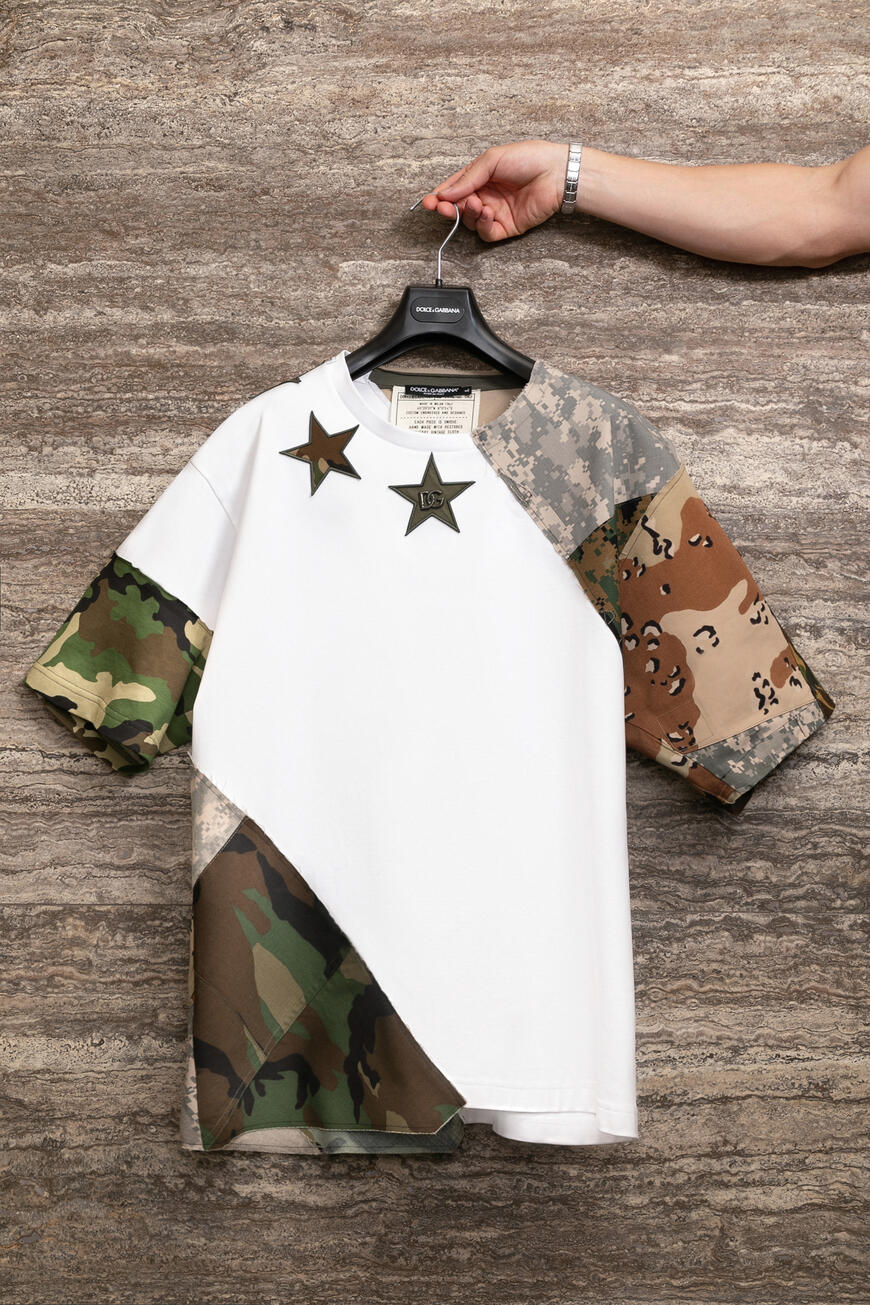 

Футболка Dolce & Gabbana Из Коллекции Reborn To Live, Белый/хаки