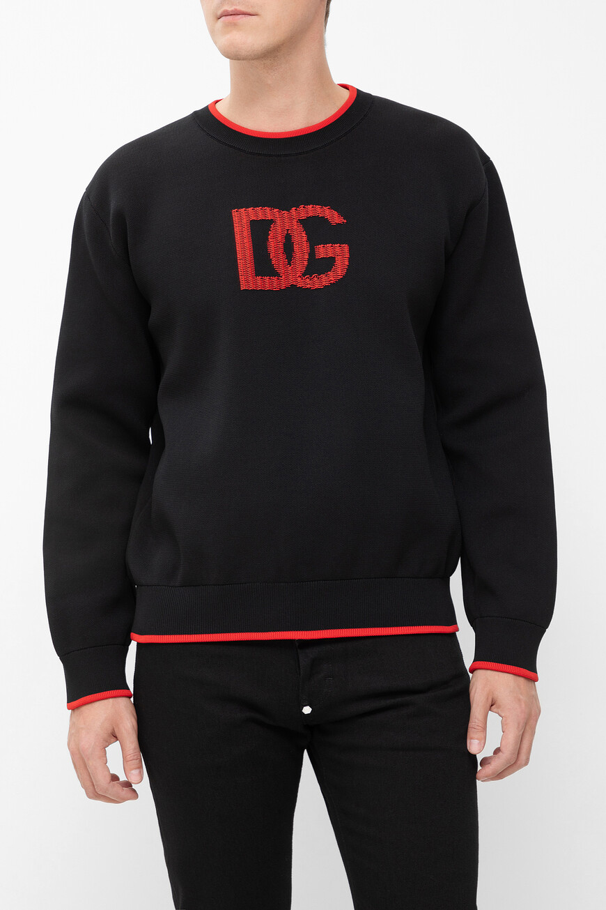 

Пуловер Dolce & Gabbana Из Коллекции Hot Animalier, Черный/красный