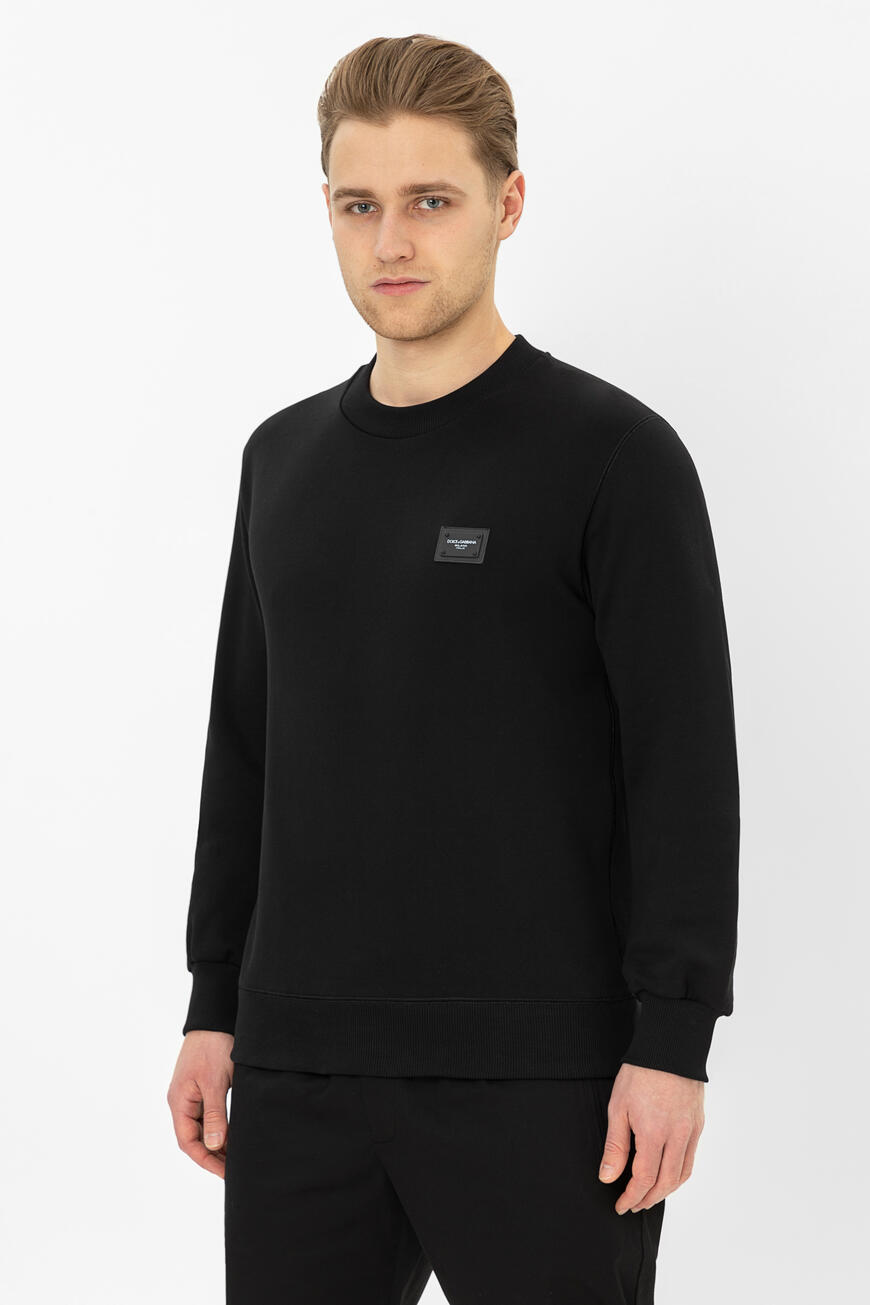 

Свитшот Dolce & Gabbana Модель Из Коллекции Street Patchwork, Черный