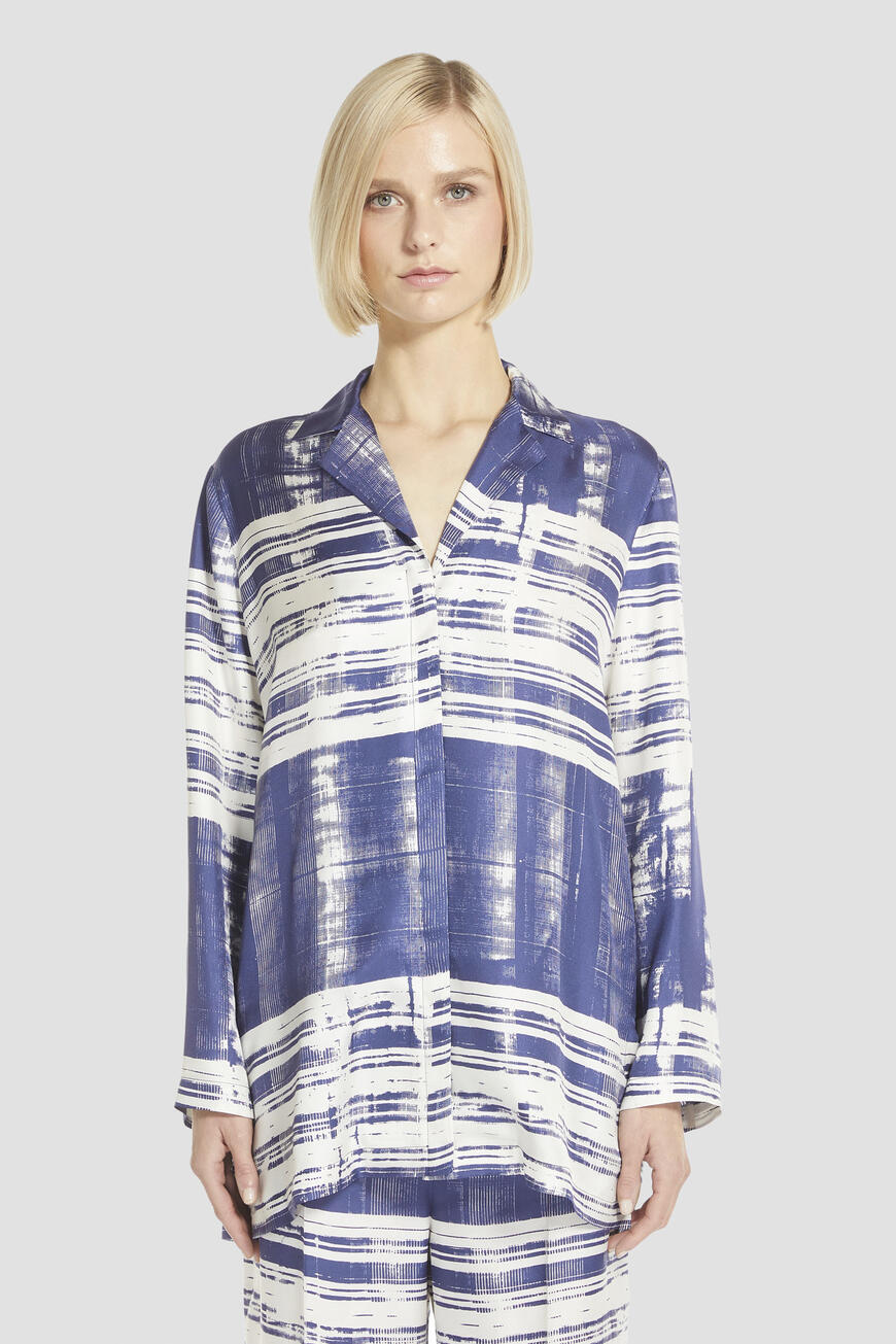 

Рубашка Max Mara, Т.синий/белый