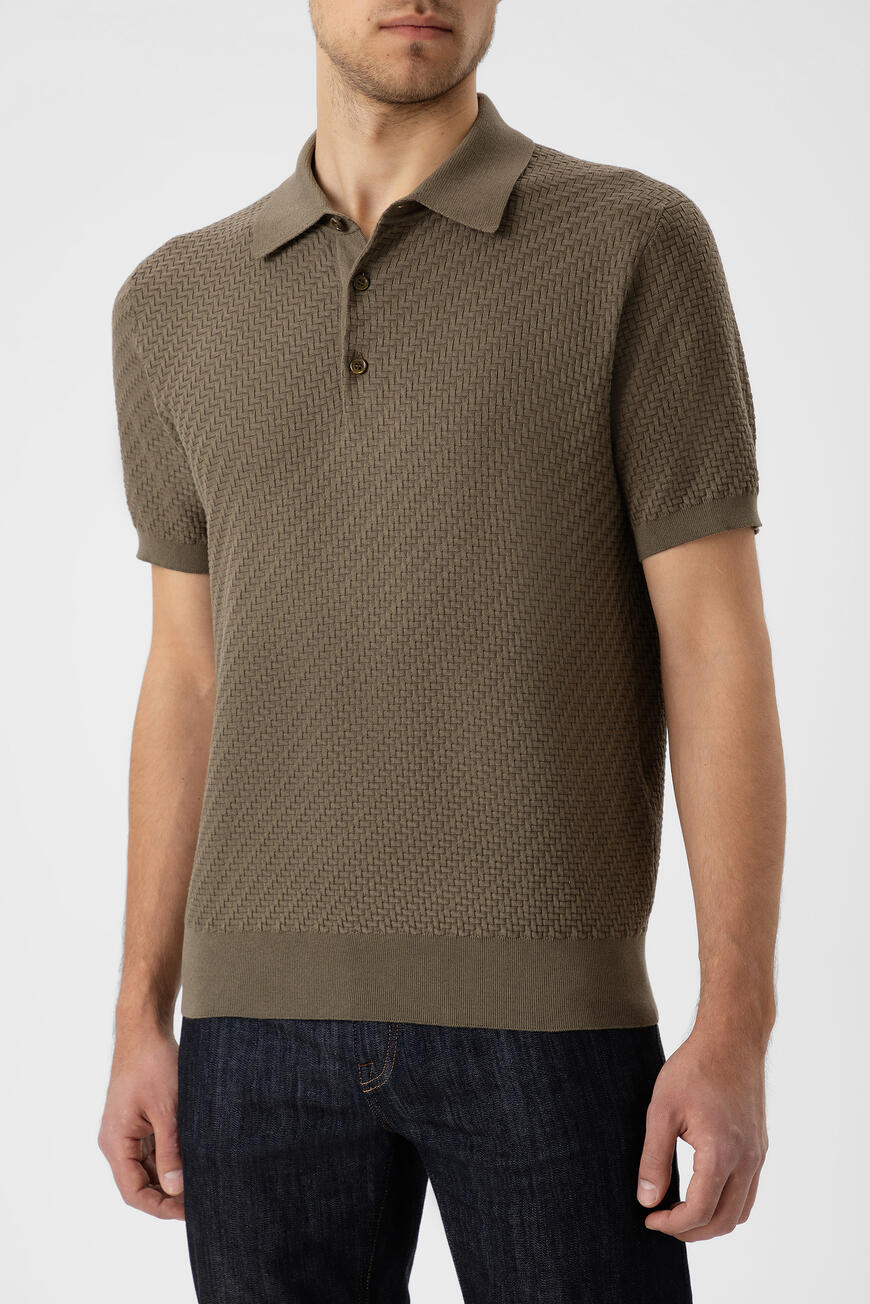 Поло Brioni купить в Москве за 50625 рублей (Пол: мужской Цвет: хаки ...