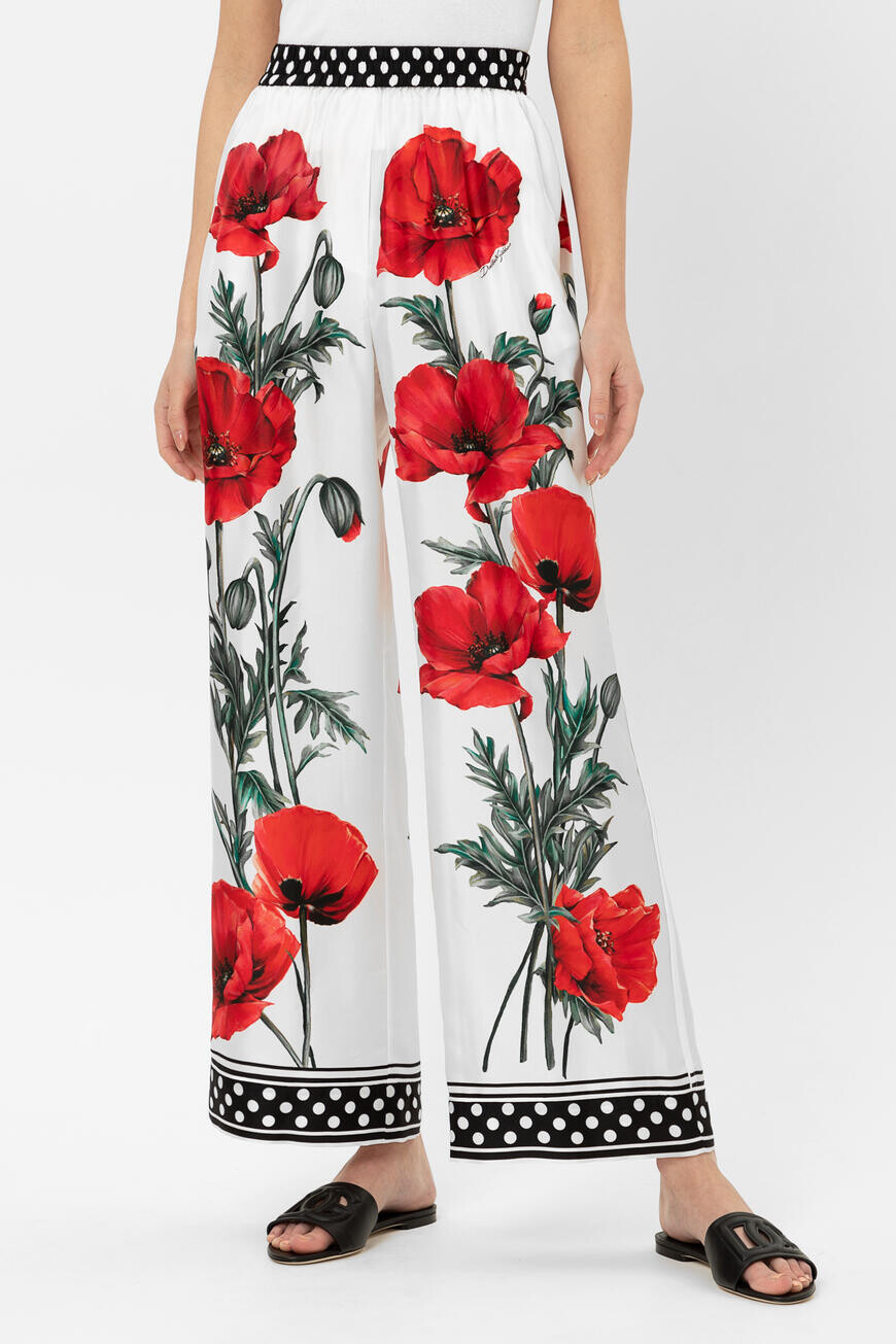 

Брюки Dolce & Gabbana, Белый/красный/зеленый