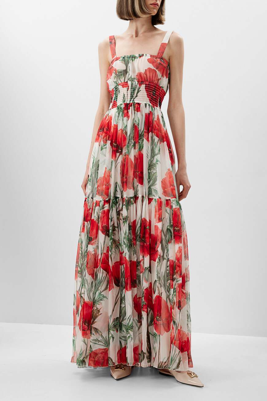 

Платье Dolce & Gabbana, Белый/красный/зеленый
