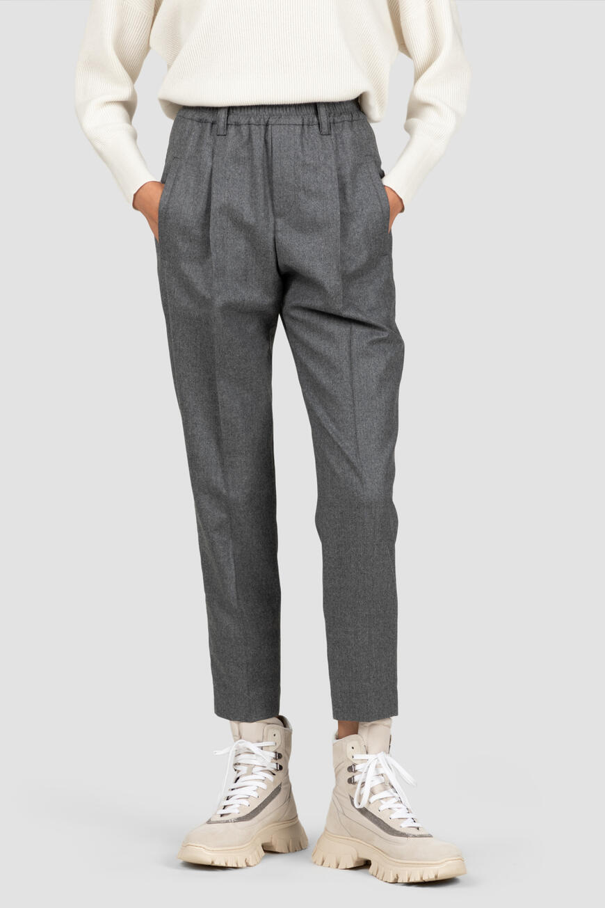 

Брюки Brunello Cucinelli Модель Pleated Baggy, Серый