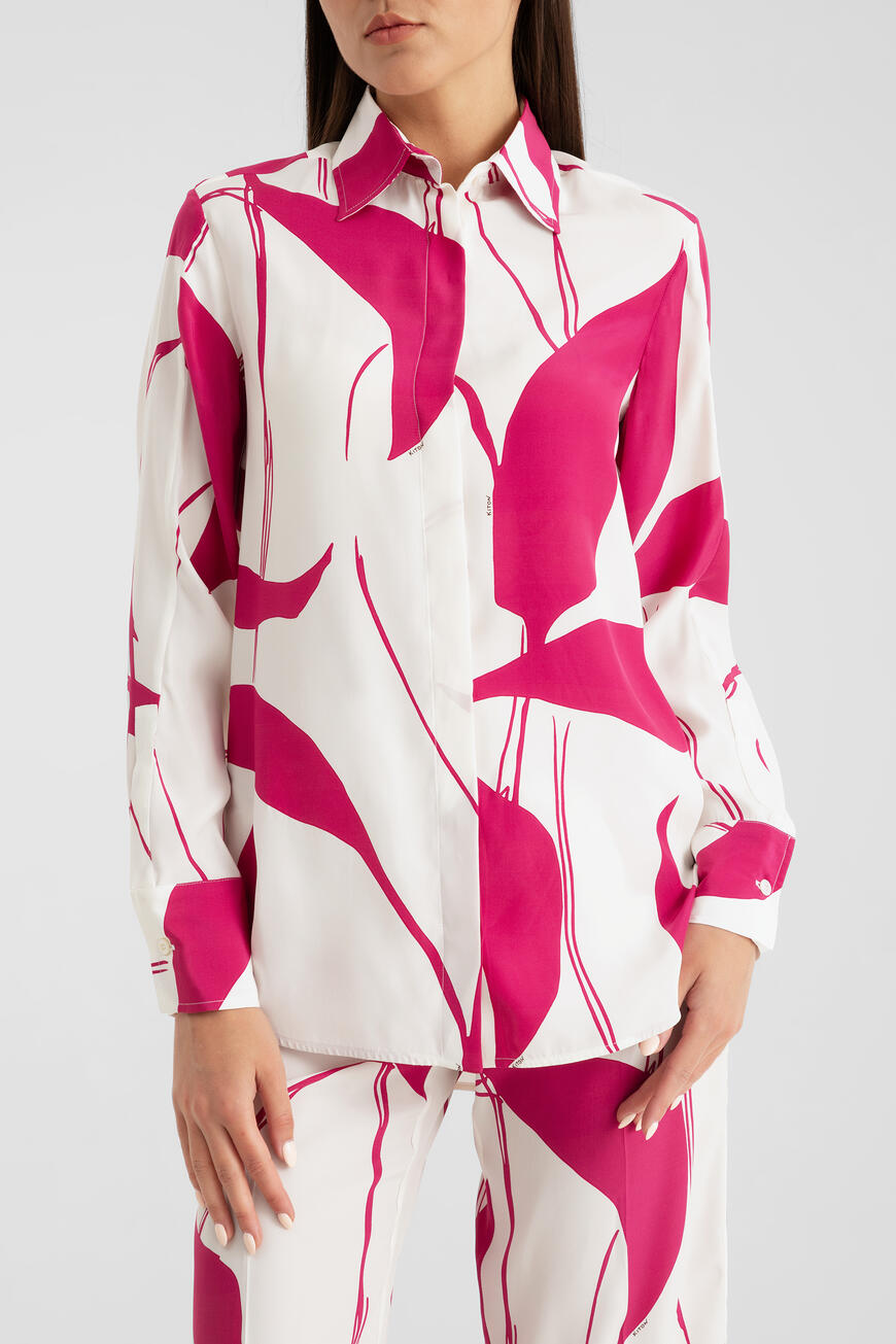 

Рубашка Kiton, Белый/фуксия