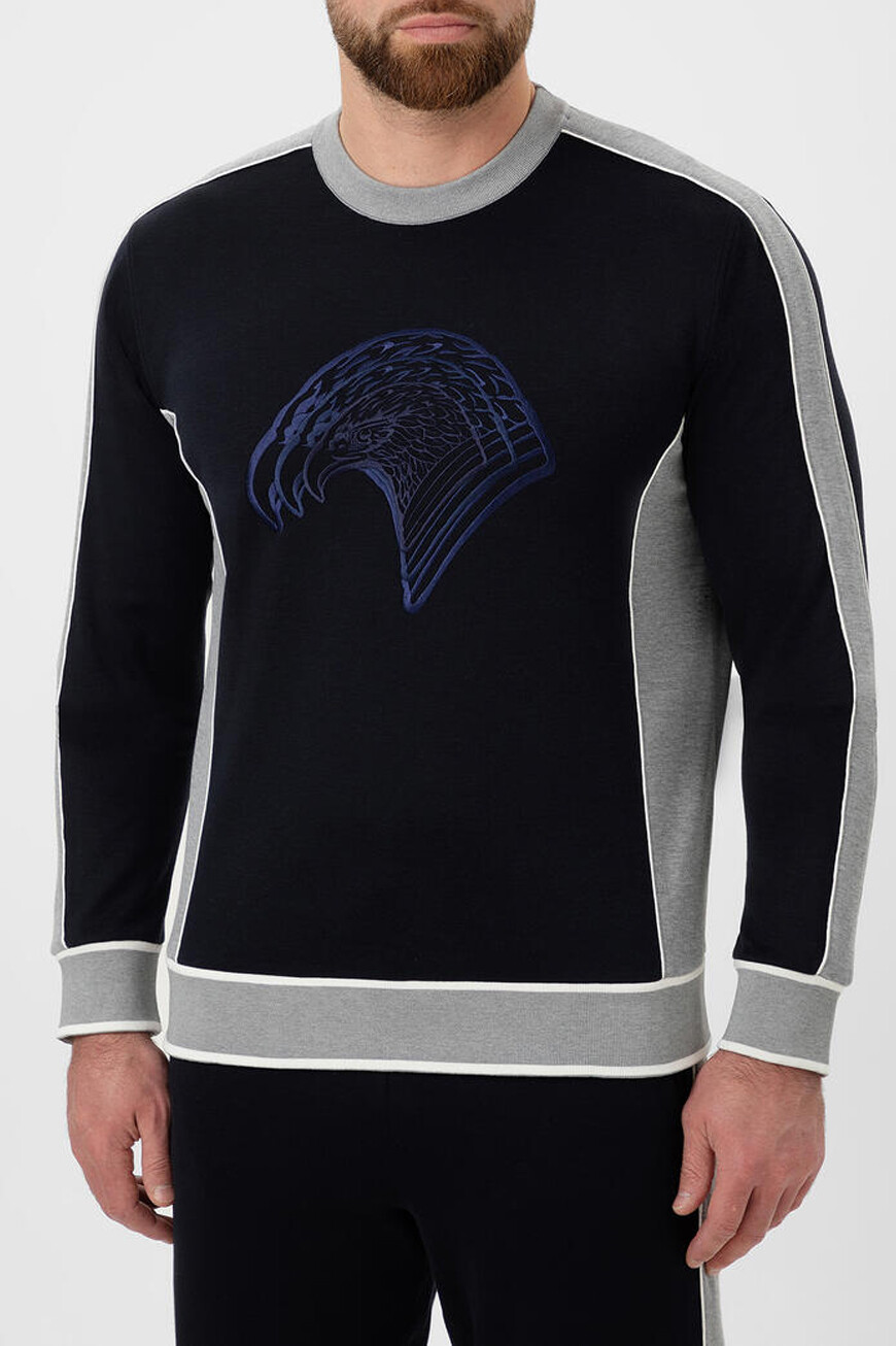 

Свитер Stefano Ricci, Т.синий/серый