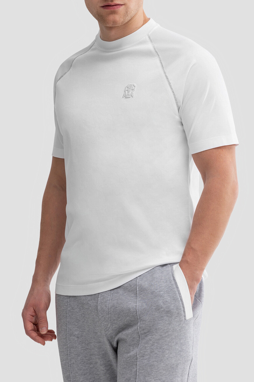 

Футболка Brunello Cucinelli, Белый/св.серый