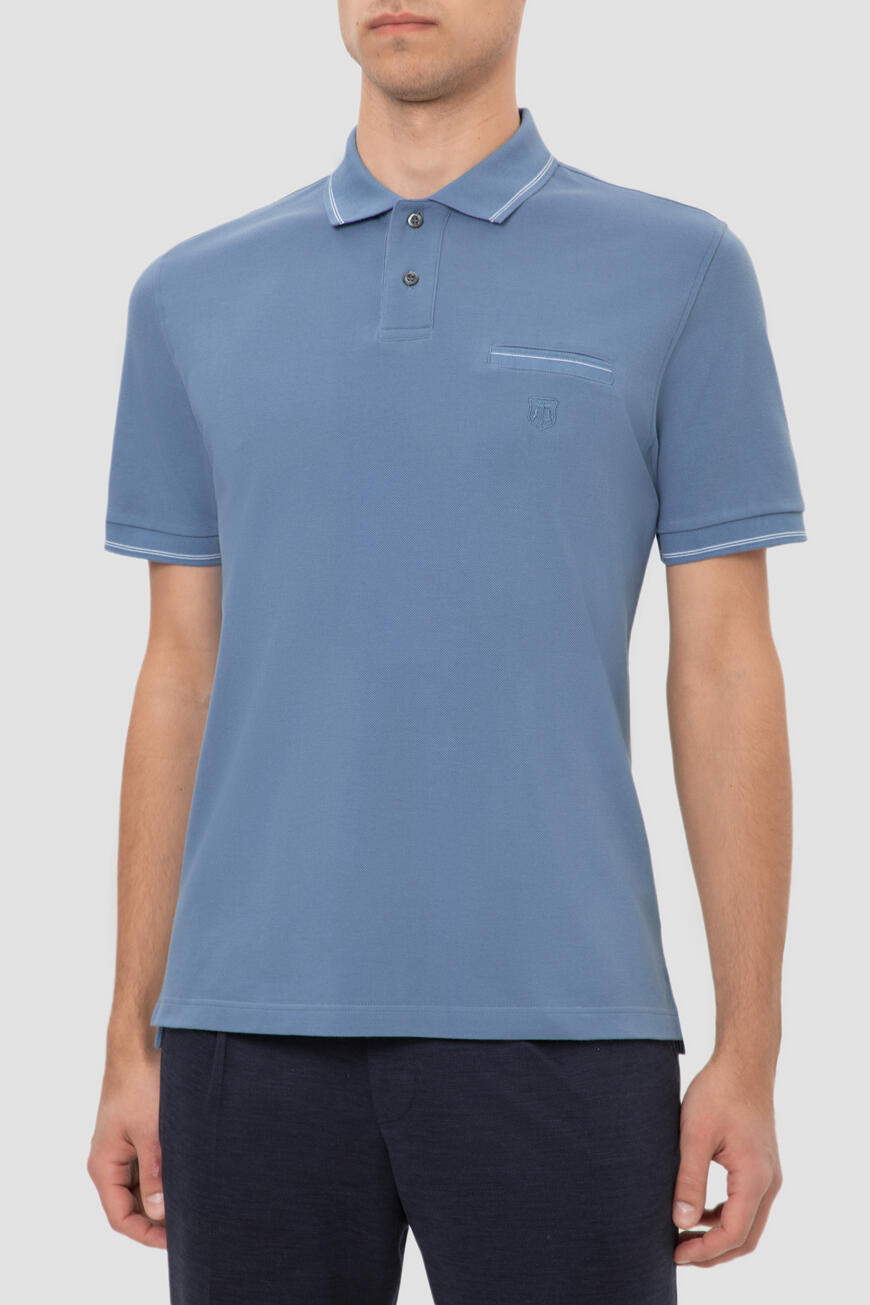 

Поло Corneliani, Синий/белый