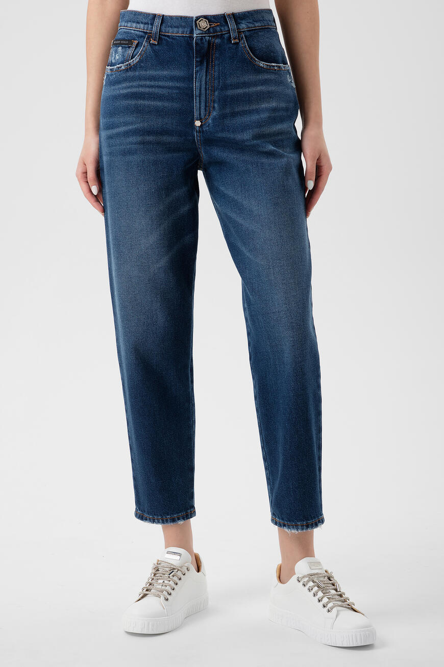 

Джинсы Mom Fit Philipp Plein, Синий