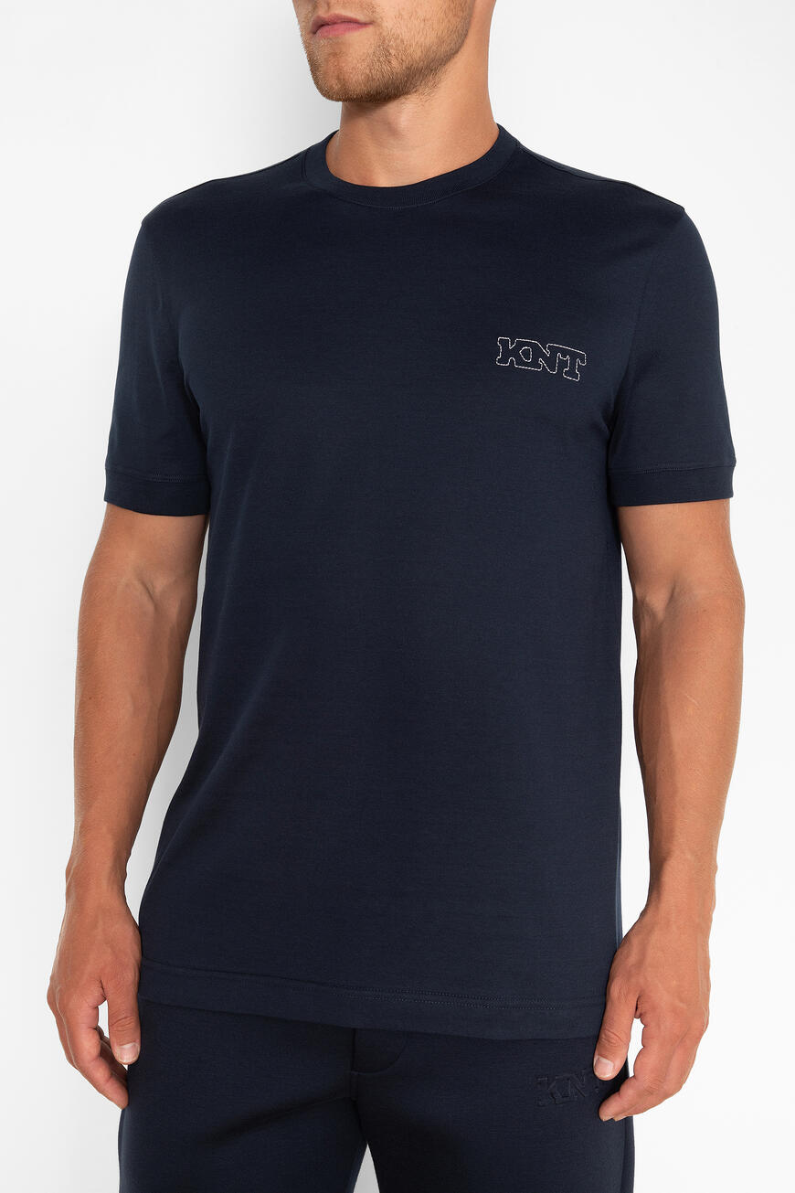

Футболка Kiton Модель Из Коллекции Knt, Т.синий