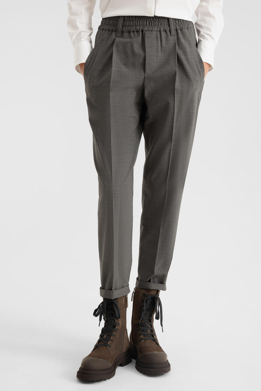 

Брюки Brunello Cucinelli Модель Baggy Cigarette, Т.серый