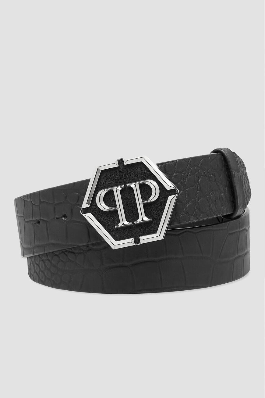

Ремень Philipp Plein, Черный/серебро