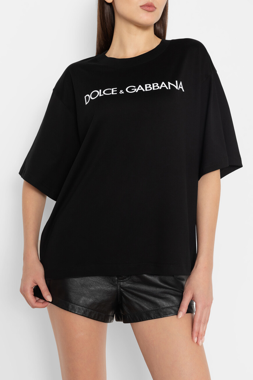 

Футболка Dolce & Gabbana Модель Из Капсульной Коллекции Essential, Черный