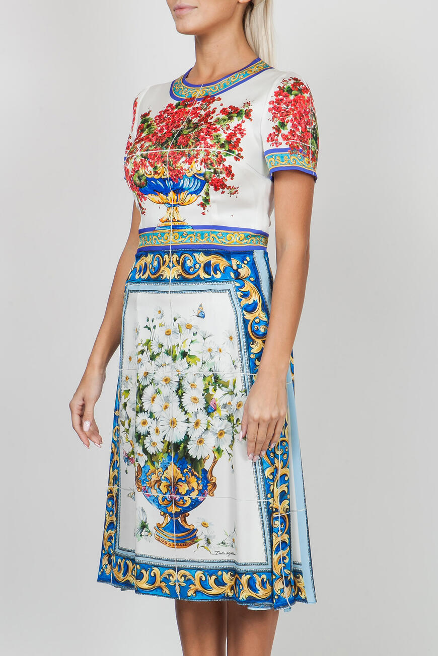 Льняное платье Дольче Габбана